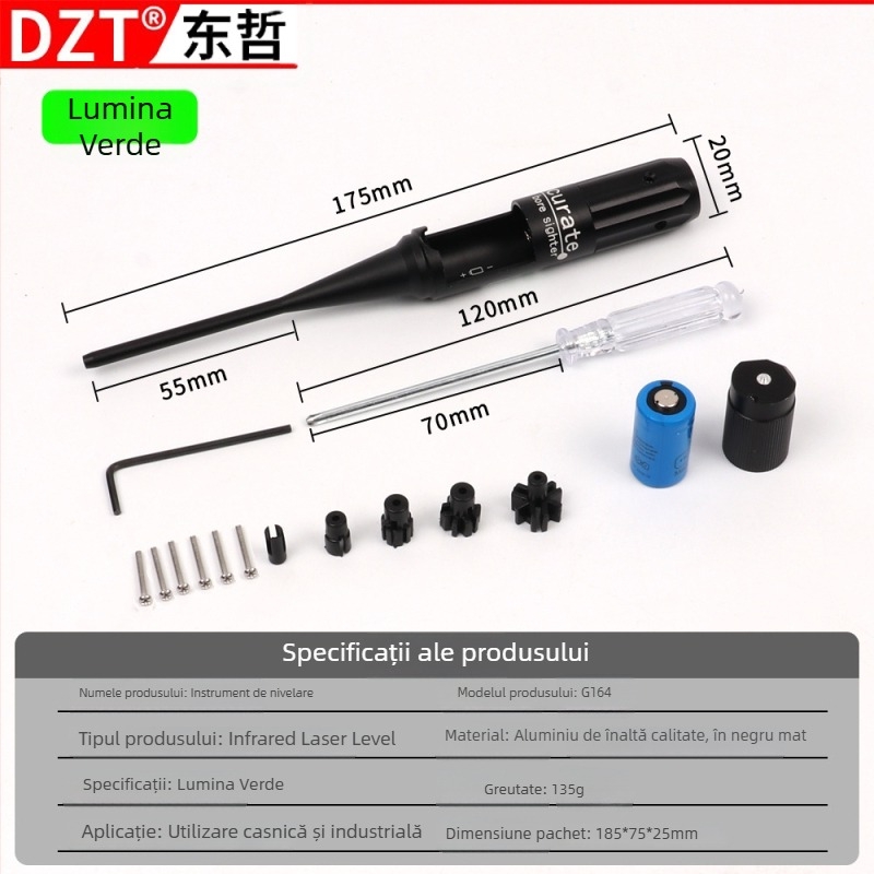 Calibrator laser cu stilou infraroșu și indicator laser roșu, corp din fier, rază 5–100 m