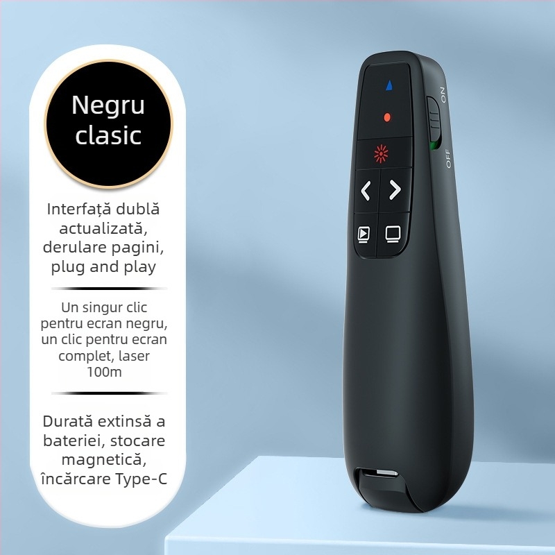 Pix laser pentru derularea paginilor PPT — ABS, RF039, imprimare siglă disponibilă, derulare PPT: da