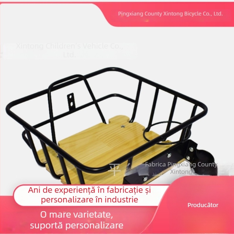 Coș pentru bicicletă electrică din fier (Material: Fier; Tip: Coș pentru bicicletă electrică; Specificații: 10 buc./cutie; Personalizare procesare: Da)