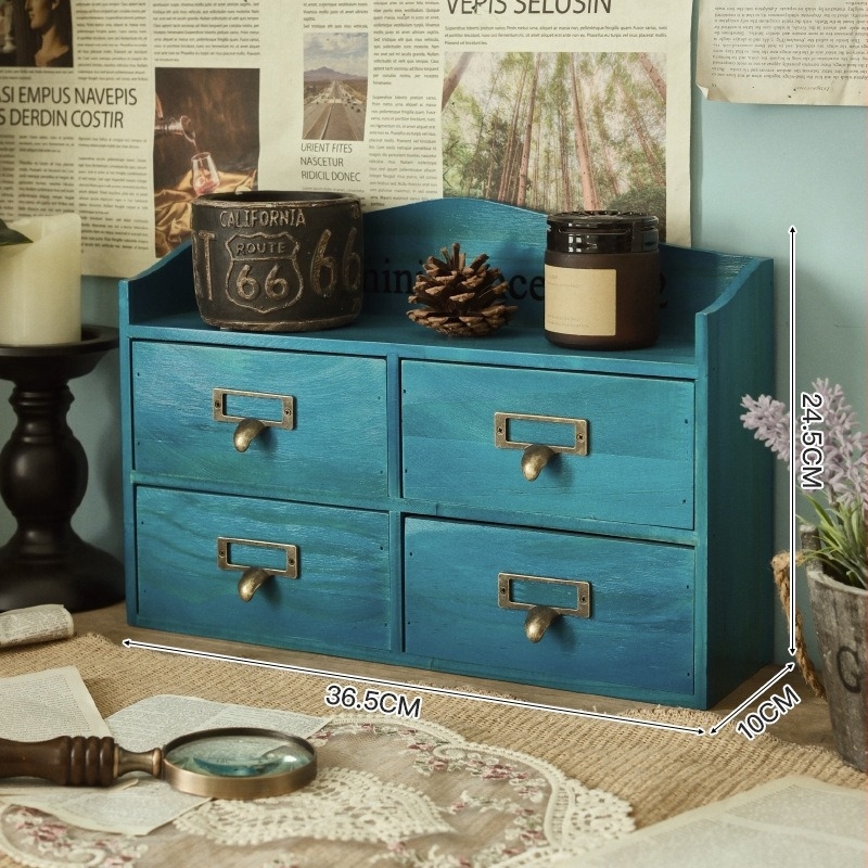 Sistem depozitare din lemn masiv cu sertar – pentru birou și montaj pe perete, organizator pentru cosmetică și chei, rezistent la praf, 18L