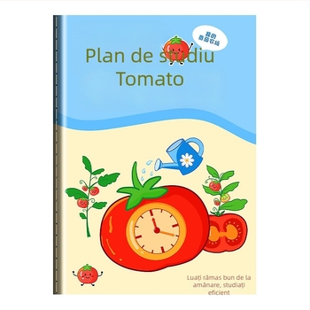 Carte de înregistrări pentru planificare zilnică pentru elevi — Huge, stil desen animat drăguț și simplu, legare cu ață, copertă din hârtie, 1–50 pagini