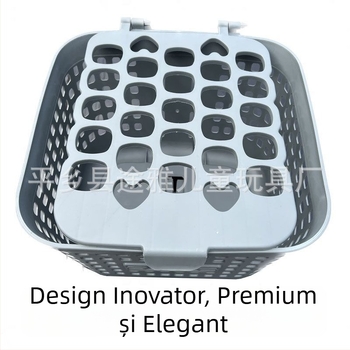 Coș frontal pentru vehicul electric, cu plasă mare și capac, negru