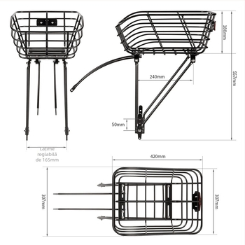 Cos de bicicletă, aliaj de aluminiu, Marcă: Altă