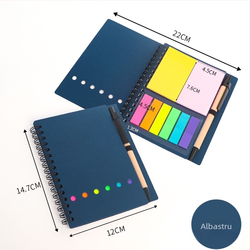 Blocnotes spirala Hedi, hârtie kraft, set de notițe adezive, 60 de pagini, 80 g/m², pagini interne personalizabile, cadou de afaceri