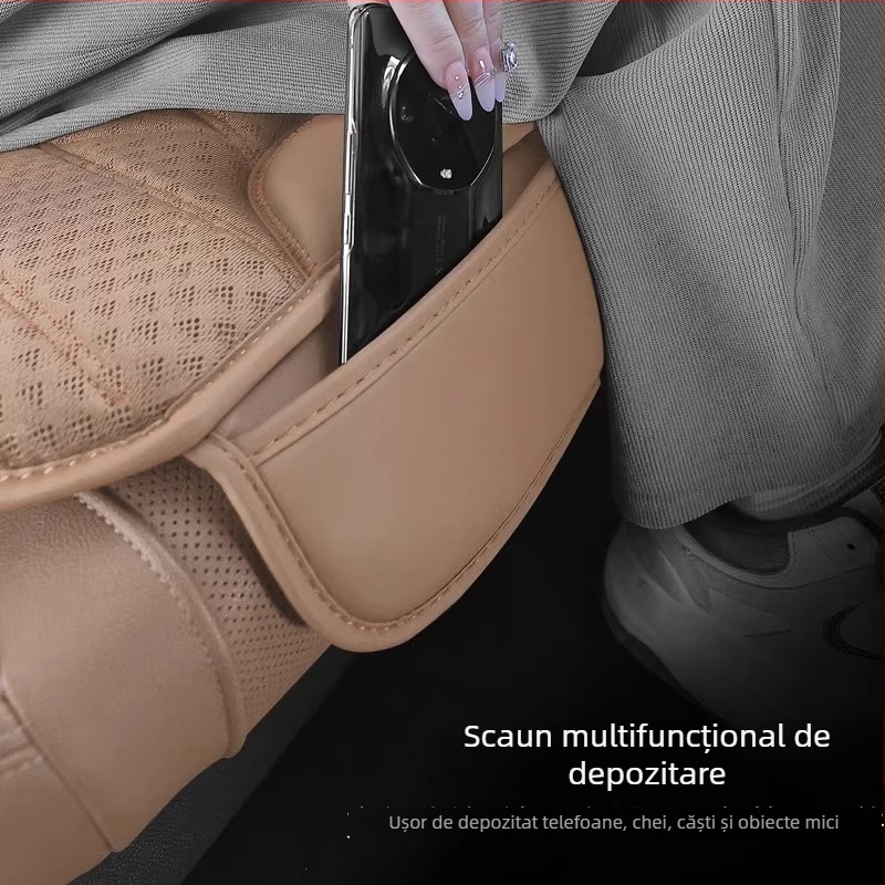 Perna pentru scaun auto Caston – Pernă de răcire, Umplutură din fibre de mătase, Ventilație