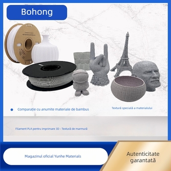 Filament PLA cu textură marmură, viteză de imprimare 50-350 m/s, duză 0,4 mm