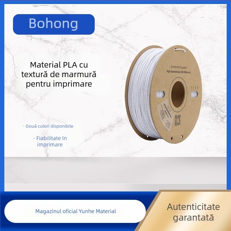 Filament PLA cu textură marmură, viteză de imprimare 50-350 m/s, duză 0,4 mm