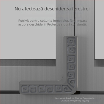 Capac de protecție pentru colțul ferestrei, anti-coliziune, transparent, formă dreptunghiulară; Origine: Jieyang, Guangdong