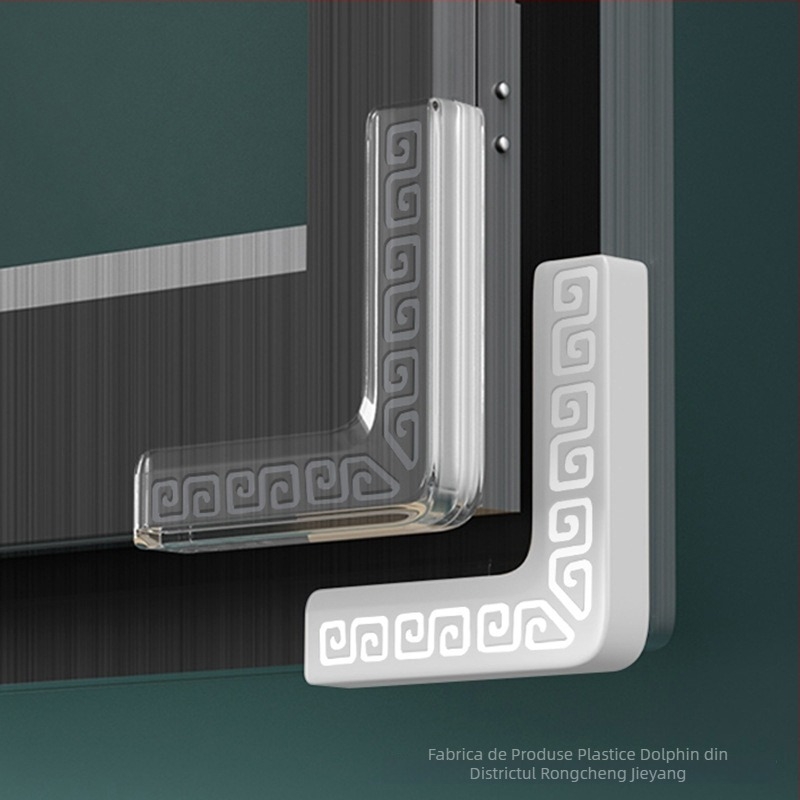 Capac de protecție pentru colțul ferestrei, anti-coliziune, transparent, formă dreptunghiulară; Origine: Jieyang, Guangdong