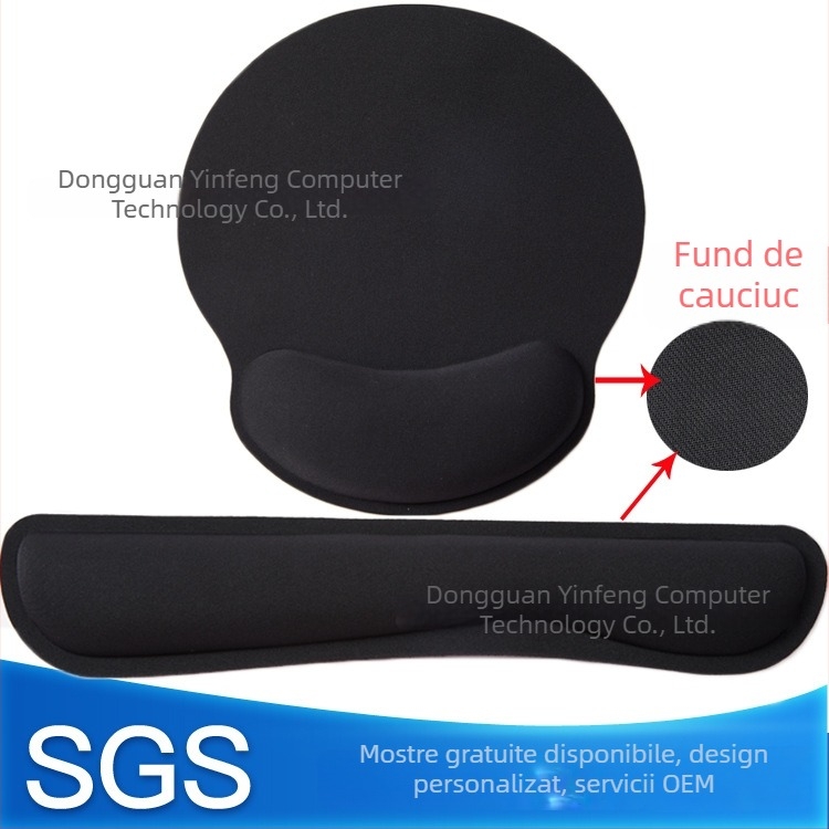 YF99 Padă mică de mouse cu suport pentru încheietură, bază din spumă cu memorie, imprimare logo, personalizare OEM