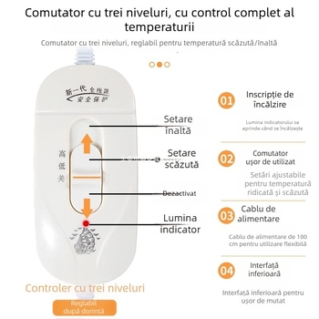 Perna încălzită pentru scaun de birou - lavabilă, pernă de scaun detașabilă, USB inclus, model Heating Insole, material superior: piele naturală, material talpă: cauciuc, număr produs: ltao1009174132