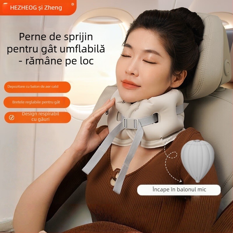 Pernă gonflabilă de călătorie în formă de U pentru avion, portabilă, stil modern minimalist — Harmonious Hz-A2