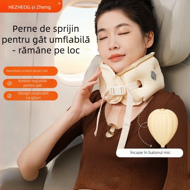 Pernă gonflabilă de călătorie în formă de U pentru avion, portabilă, stil modern minimalist — Harmonious Hz-A2