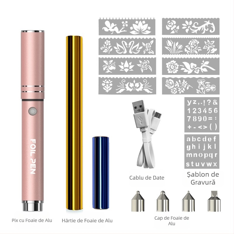 KR123-1 stilou portabil pentru ștampilare cu aburi fierbinți din aliaj de aluminiu, pentru hârtie și piele, Kangrun, reîncărcabil