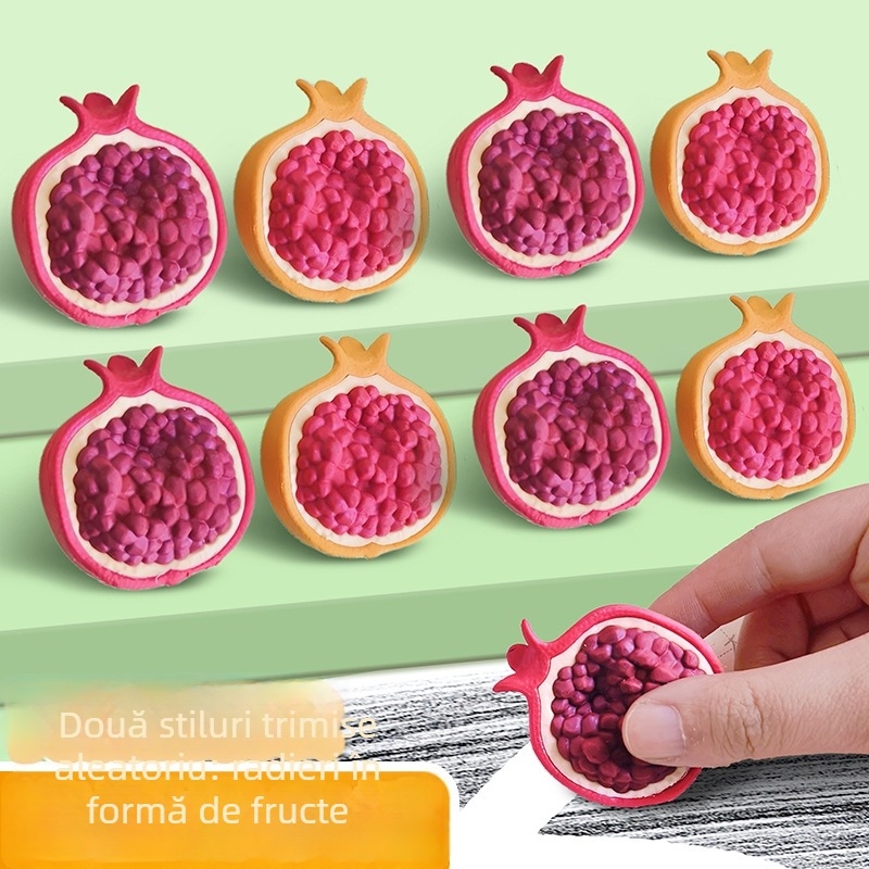 Radieră fructe 3D cu durian și banană – desen animat pentru copii, PVC, model 5485