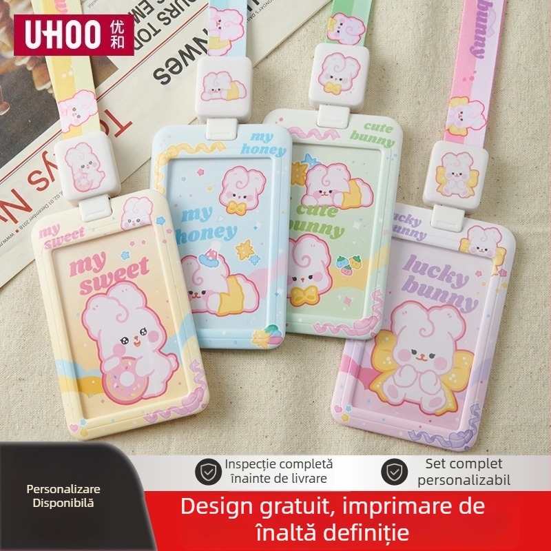 Suport pentru carduri cu desen animat pentru carduri de autobuz și ID – plastic, personalizabil