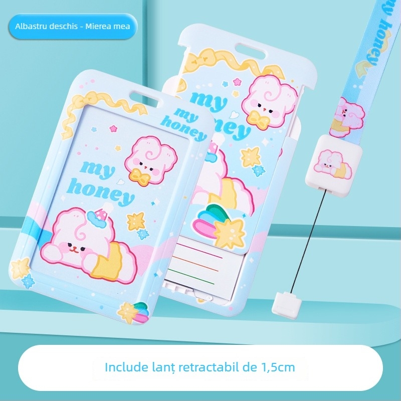 Suport pentru carduri cu desen animat pentru carduri de autobuz și ID – plastic, personalizabil