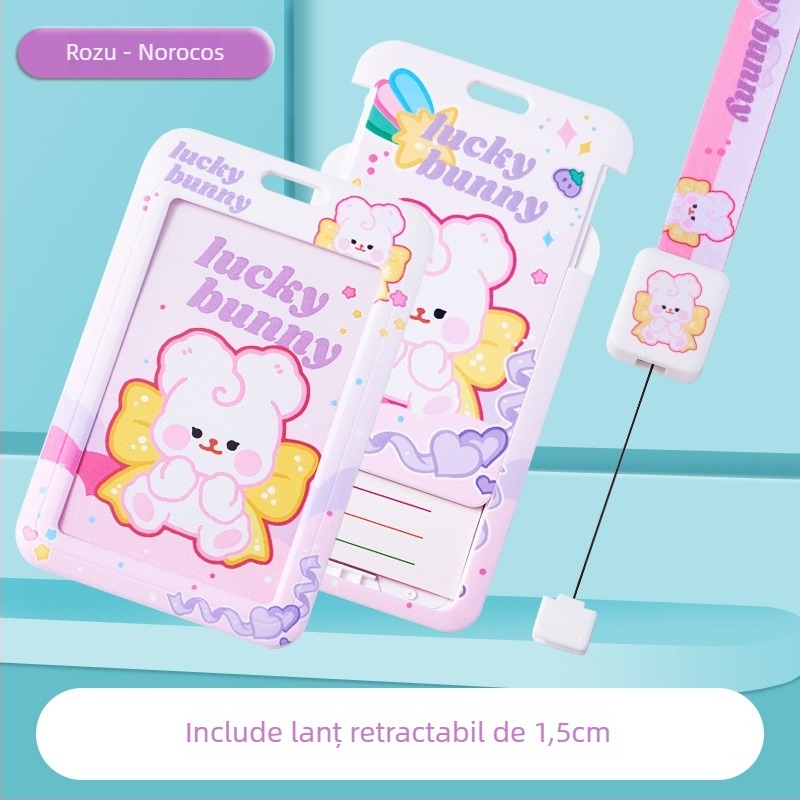 Suport pentru carduri cu desen animat pentru carduri de autobuz și ID – plastic, personalizabil