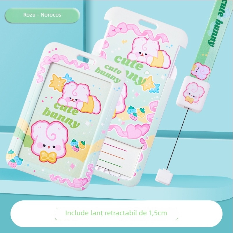 Suport pentru carduri cu desen animat pentru carduri de autobuz și ID – plastic, personalizabil