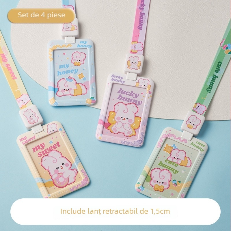 Suport pentru carduri cu desen animat pentru carduri de autobuz și ID – plastic, personalizabil