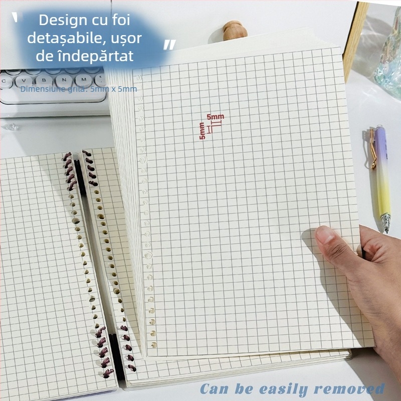 Caiet de desen pixeli (Legare binder, Copertă PP, Hârtie offset dublu, Greutate hârtiei 80 g, 60 de foi)