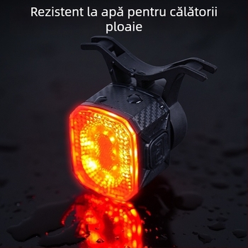 Lumină inteligentă de frână pentru bicicletă cu senzor de vibrații, pentru bicicletă de drum, bază dublă de montaj, avertizare pentru plimbări nocturne — Brand BL, personalizare disponibilă