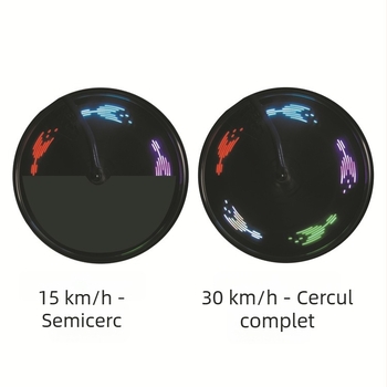 Lumină pentru spițe bicicletă | model de 30 imagini | baterie AAA | Personalizare: Da