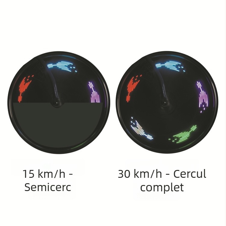 Lumină pentru spițe bicicletă | model de 30 imagini | baterie AAA | Personalizare: Da