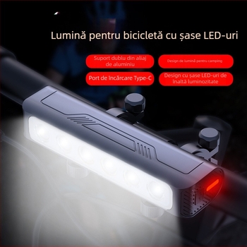 HC6 lampa frontală pentru bicicletă, NATFIRE, reîncărcabilă, luminozitate mare, pentru plimbări nocturne