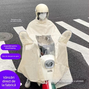 Poncho de ploaie pentru vehicul electric (țineșură Oxford; strat impermeabil cu adeziv PVC; pentru adulți; reutilizabil)