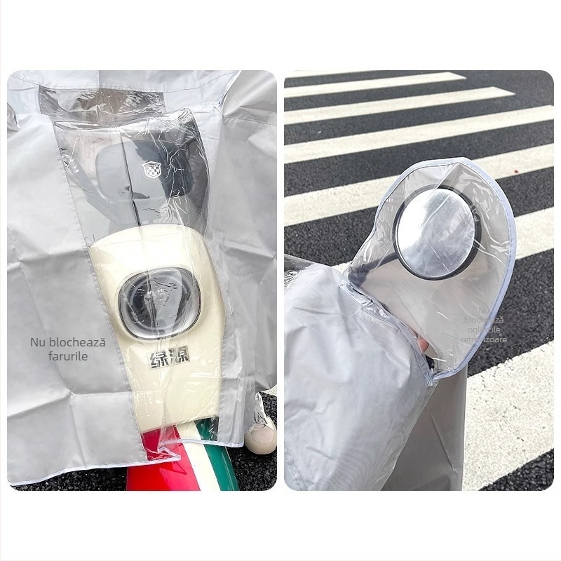 Poncho de ploaie pentru vehicul electric (țineșură Oxford; strat impermeabil cu adeziv PVC; pentru adulți; reutilizabil)