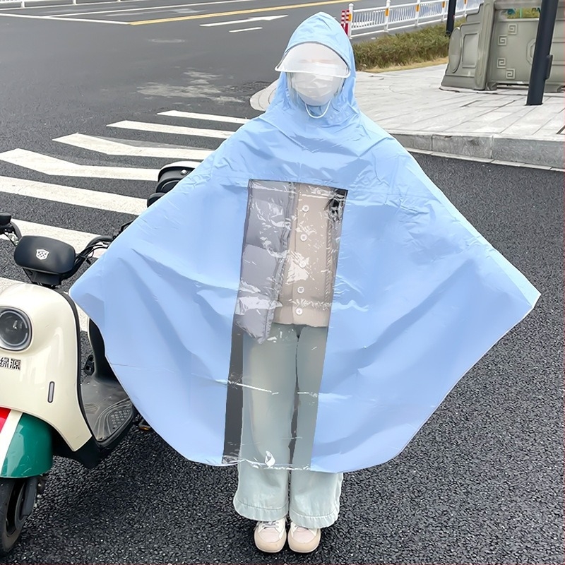 Poncho de ploaie pentru vehicul electric (țineșură Oxford; strat impermeabil cu adeziv PVC; pentru adulți; reutilizabil)