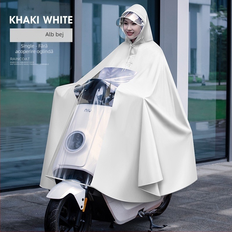 Poncho de ploaie pentru vehicul electric (țineșură Oxford; strat impermeabil cu adeziv PVC; pentru adulți; reutilizabil)