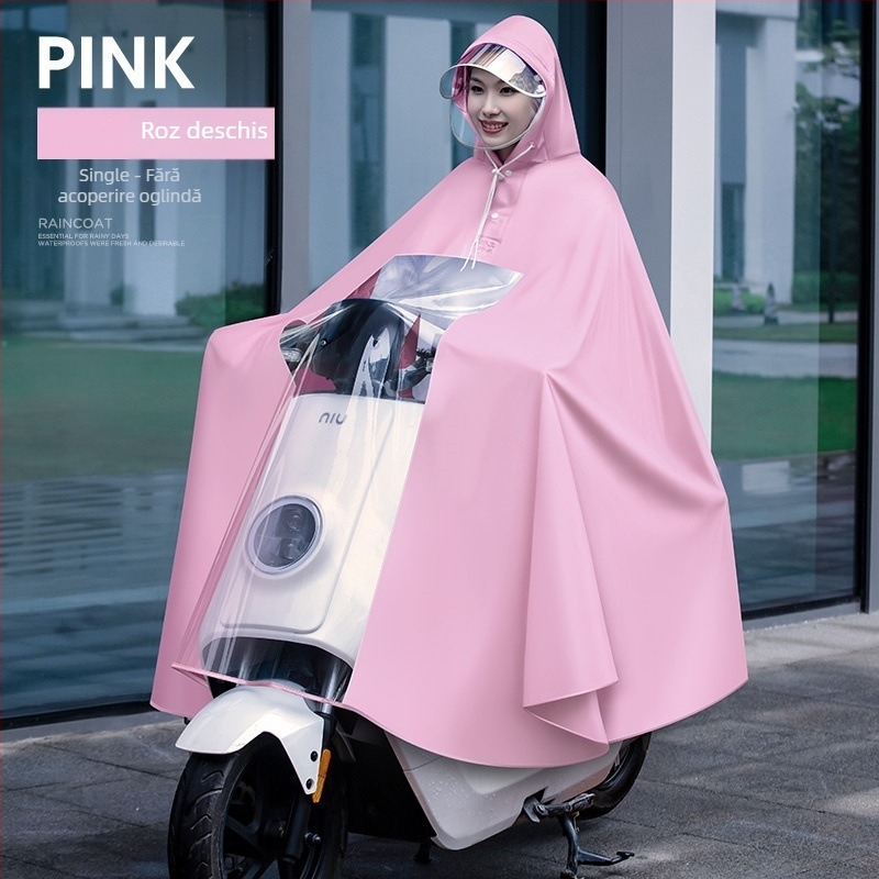 Poncho de ploaie pentru vehicul electric (țineșură Oxford; strat impermeabil cu adeziv PVC; pentru adulți; reutilizabil)