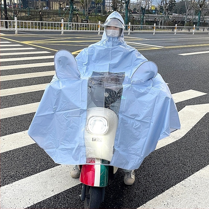 Poncho de ploaie pentru vehicul electric (țineșură Oxford; strat impermeabil cu adeziv PVC; pentru adulți; reutilizabil)