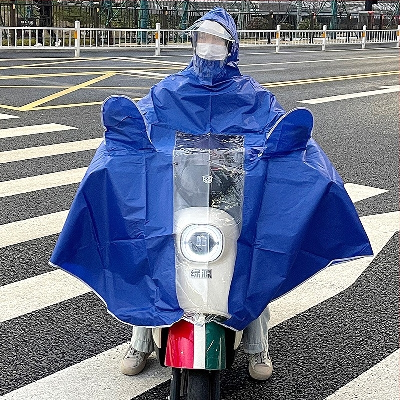 Poncho de ploaie pentru vehicul electric (țineșură Oxford; strat impermeabil cu adeziv PVC; pentru adulți; reutilizabil)