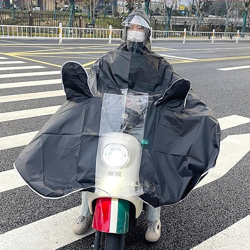 Poncho de ploaie pentru vehicul electric (țineșură Oxford; strat impermeabil cu adeziv PVC; pentru adulți; reutilizabil)