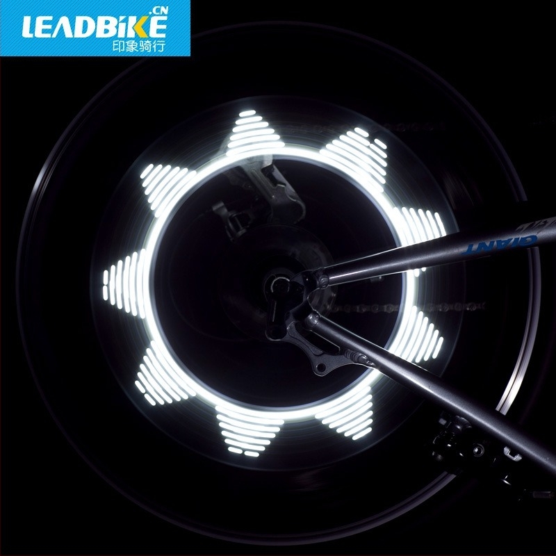 Lumină de ventilație pentru bicicletă A08 de la Impression Ride — lampă pentru miezul valvei și lampă pentru roată; personalizare, 100 bucătătă pe cartelă