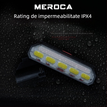 Lumină spate MEROCA pentru bicicletă — control wireless inteligent, semnalizare la viraj, lumină de avertizare, încărcare USB