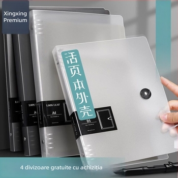 Carcasă pentru caiet cu grilă, capac detașabil, pagini interioare din PP, model JYB, Xing Xing Style, 180 foi