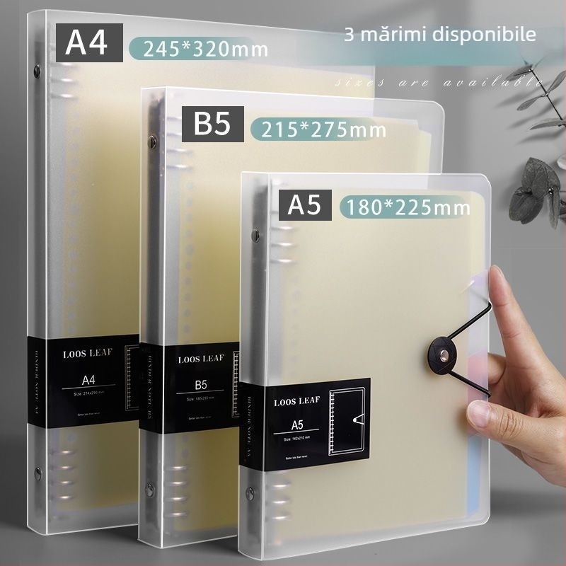 Carcasă pentru caiet cu grilă, capac detașabil, pagini interioare din PP, model JYB, Xing Xing Style, 180 foi