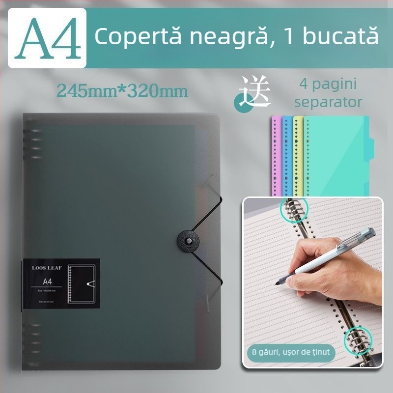 Carcasă pentru caiet cu grilă, capac detașabil, pagini interioare din PP, model JYB, Xing Xing Style, 180 foi