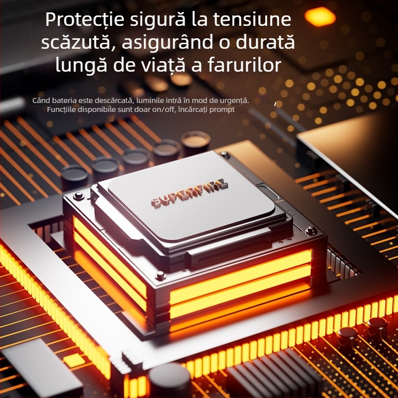 Divine Fire lanternă frontală pentru bicicletă — aliaj de aluminiu, telecomandă fără fir, fascicul dual distant și apropiat