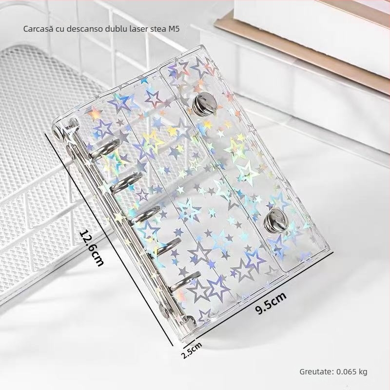Carcasă externă cu 5 găuri pentru notebook, pagini PP interioare, 10 file, cod F7786STMS69577