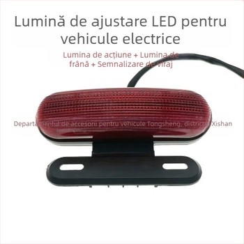 Ansamblu de far LED pentru vehicule electrice 12V/48V – 3-in-1: lumina de mers, semnalizare și lumina de frână, ABS plastic