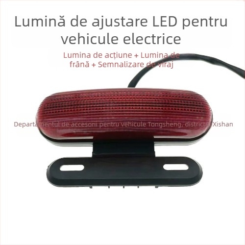 Ansamblu de far LED pentru vehicule electrice 12V/48V – 3-in-1: lumina de mers, semnalizare și lumina de frână, ABS plastic