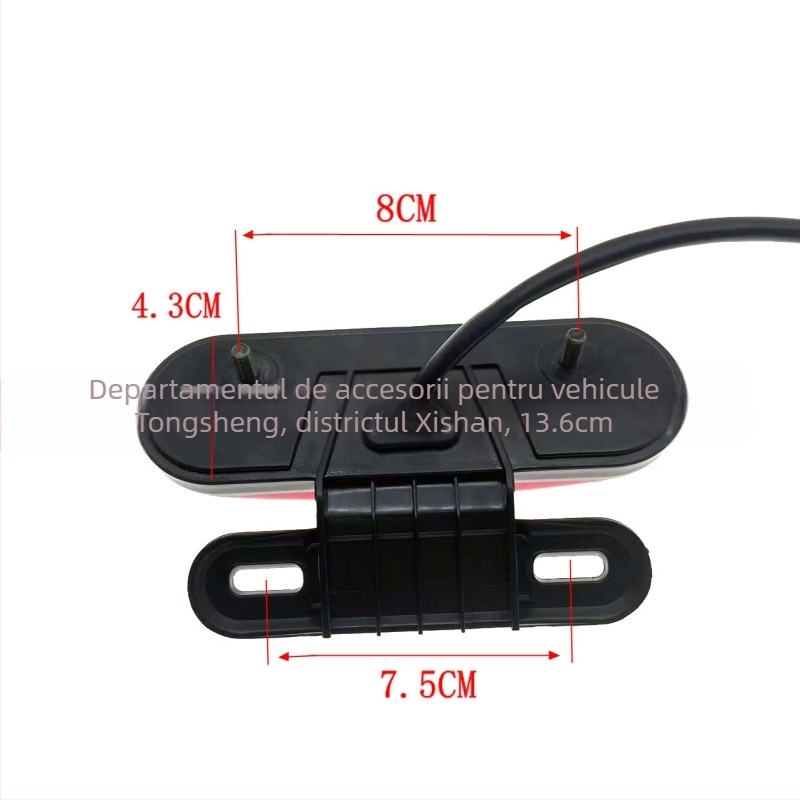 Ansamblu de far LED pentru vehicule electrice 12V/48V – 3-in-1: lumina de mers, semnalizare și lumina de frână, ABS plastic