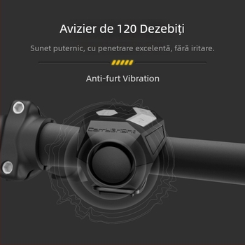 Lumini de semnalizare pentru bicicletă și vehicul electric cu claxon — patru LED-uri, design împărțit, control wireless, baterie 600mAh, instalare fără cabluri