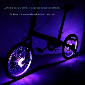 Meilong LED lampă de hub pentru bicicletă de echilibru a copiilor, lumină decorativă pentru spițe