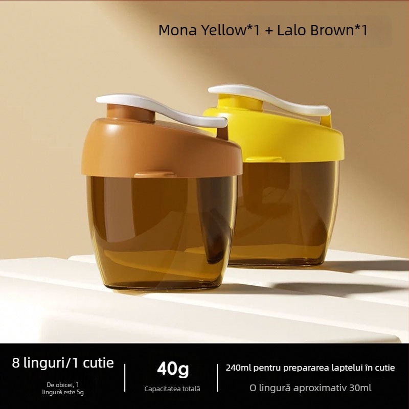 Cutie portabilă pentru pudră de lapte pentru bebeluși – portabilă, sigilată, rezistentă la umezeală; Brand Wavelet Elephant; Potrivită de la naștere până la 3 ani; pentru pudră de lapte și pudră de orez; Stil cutie: Altul